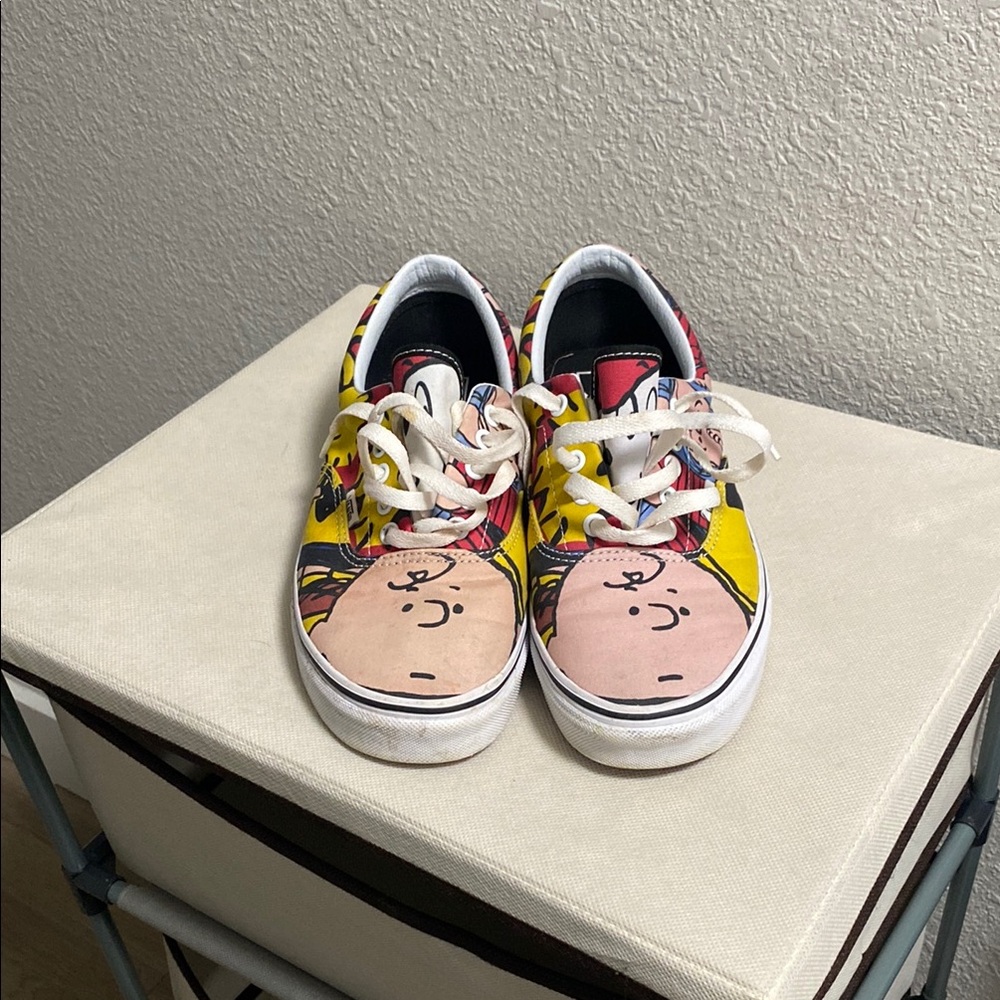 Vans Yellow and Red Cartoon Sneakers